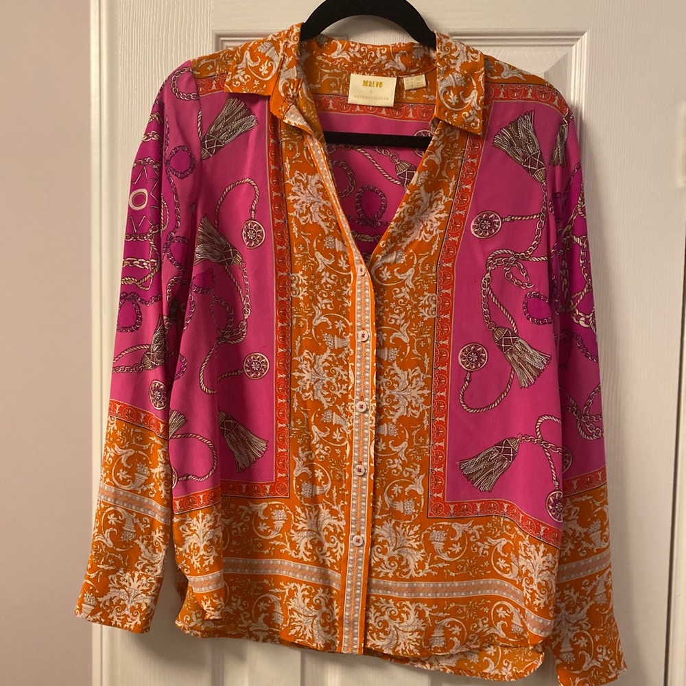 Anthropologie Maeve Silk Blouse
